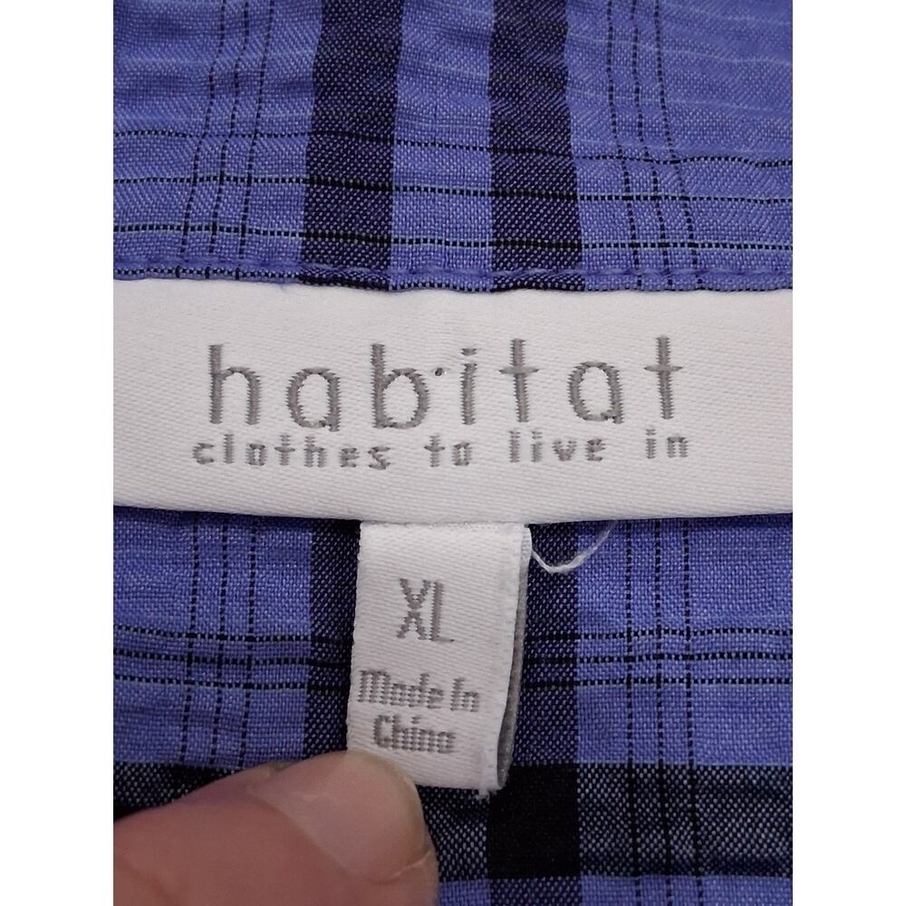 Habitat Purple Plaid Button-Front Shirt - Picture 6 of 11